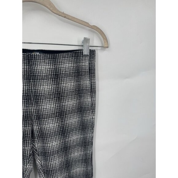Maeve‎ Anthropologie Plaid Flare Pull On Pants Women XS Grey Retro Y2K Western - Picture 8 of 9